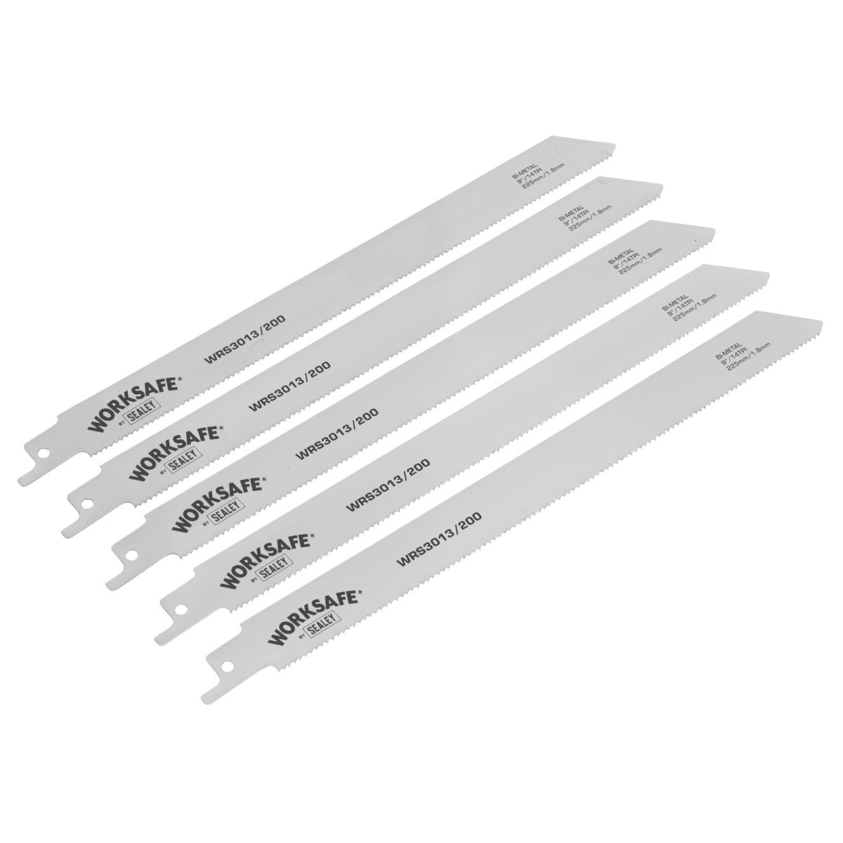 Worksafe Reciprocating Saw Blade 225mm 14tpi - Pack of 5 WRS3013/200