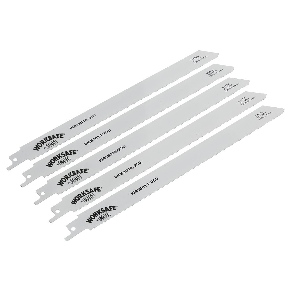 Worksafe Reciprocating Saw Blade for Metal 250mm 18tpi - Pack of 5 WRS3014/250