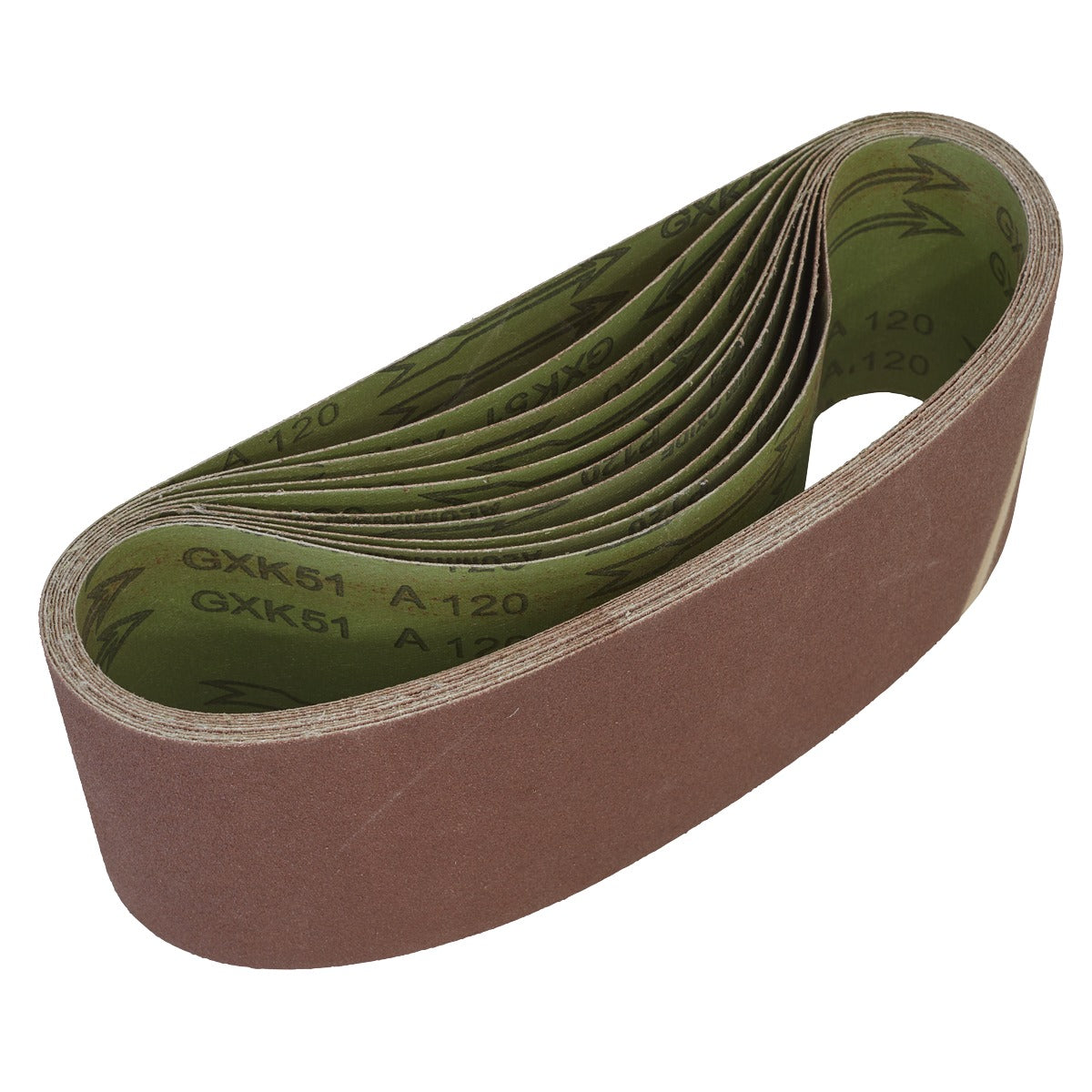 Worksafe 100 x 610mm Sanding Belt 120Grit - Pack of 10 WSB61120