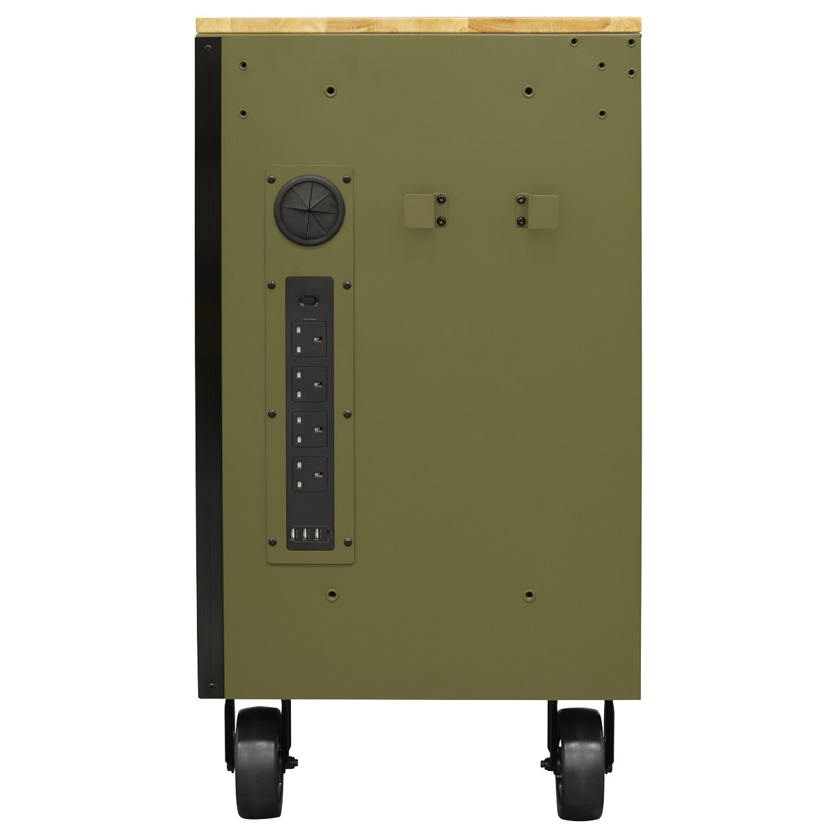 Superline PRO Mobile Trolley with Wooden Worktop & Power Bar 10 Drawer 1320mm AP5210KBE
