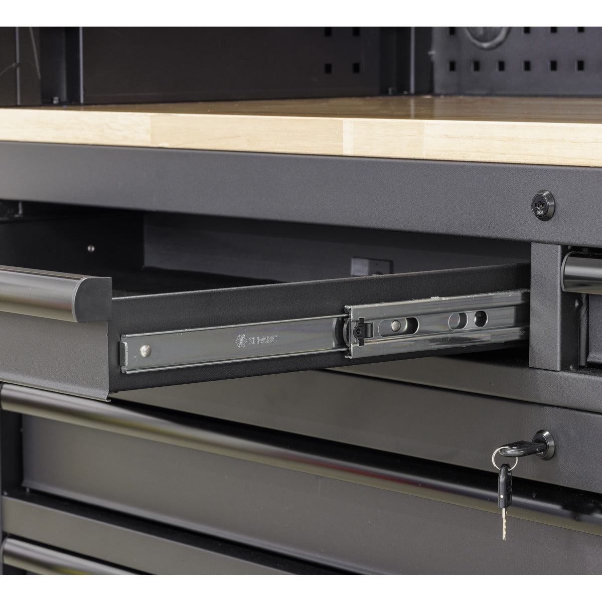 Superline PRO Black Edition Top Hutch & 2 Drawer Riser 1549mm AP6203BE