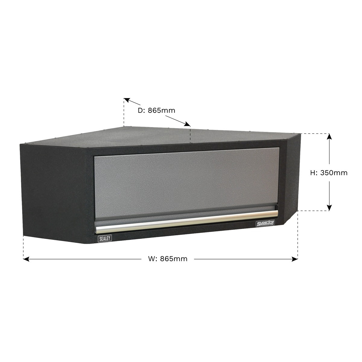Superline PRO Modular Corner Wall Cabinet 865mm APMS61