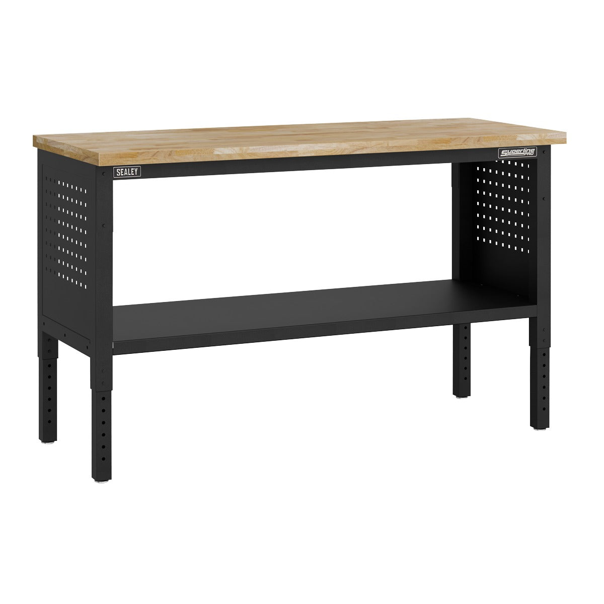 Superline PRO Modular Workbench with 3 Drawers & Cupboard Wooden Worktop 1525mm APMWB60COMBO2W
