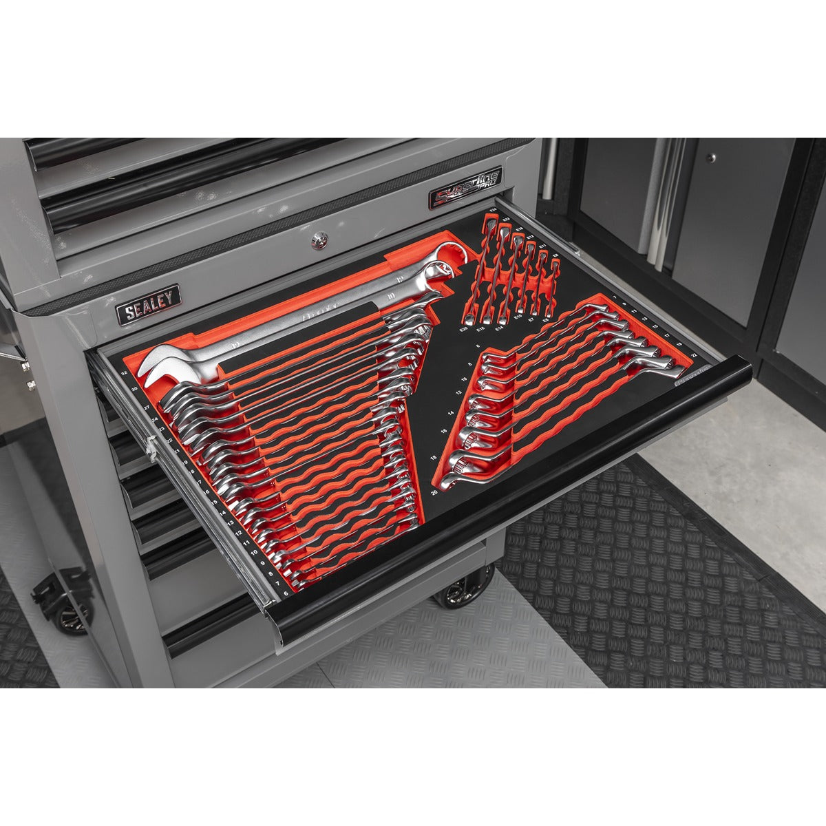 Superline PRO Tool Chest Combination 14 Drawer with 446pc Tool Kit - Grey TBTPCOMBO6