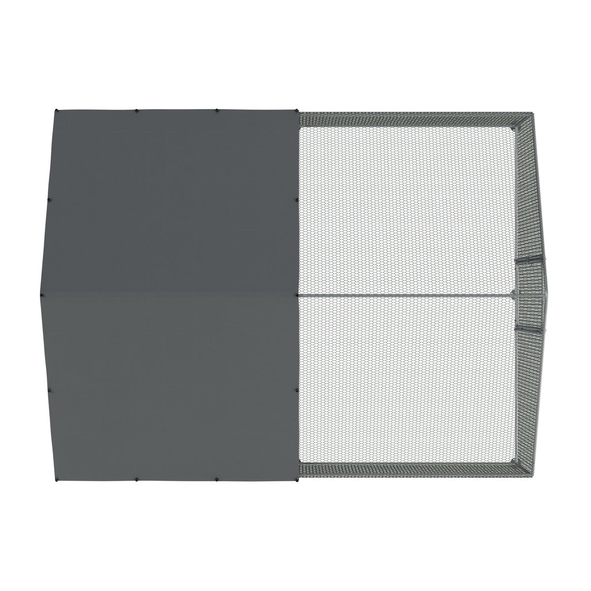Dellonda Walk-In Galvanized Steel Chicken Run with Roof Cover & PVC Coated Chicken Wire DG279