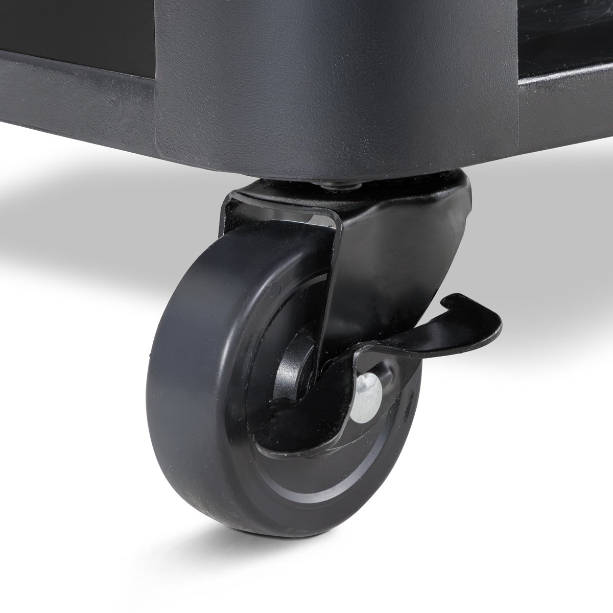 Dellonda BBQ/Plancha Workstation Trolley with Cupboard, Extension Table & Utensil Hooks, Black DG282