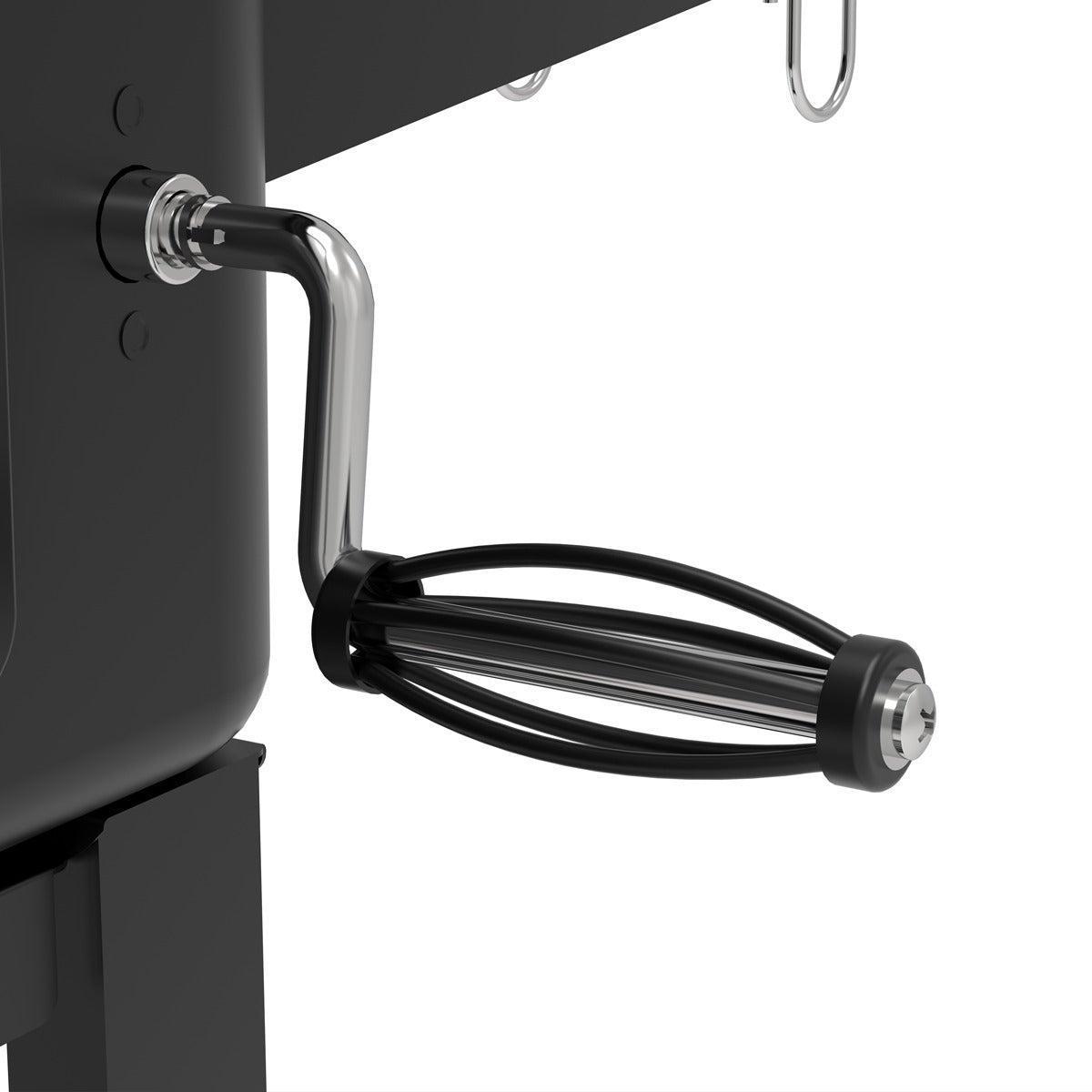 Dellonda Charcoal Grill BBQ Smoker & Trolley with 2 Side Shelves - Black DG283