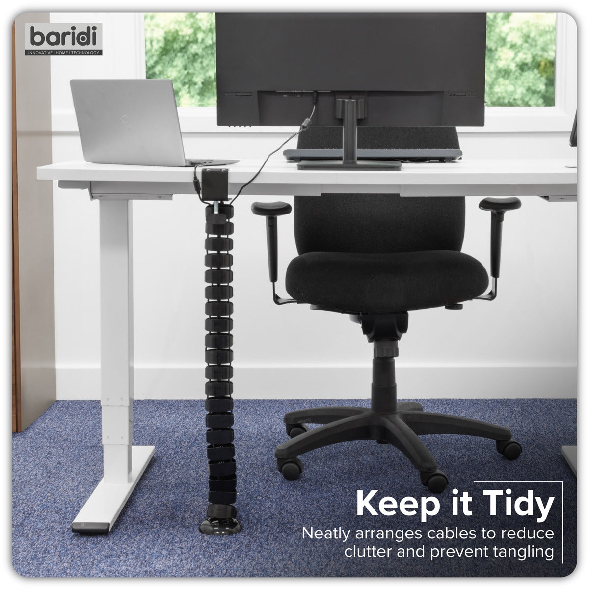 Dellonda Flexible Cable Management System, Clamp-On 1.3m DH274