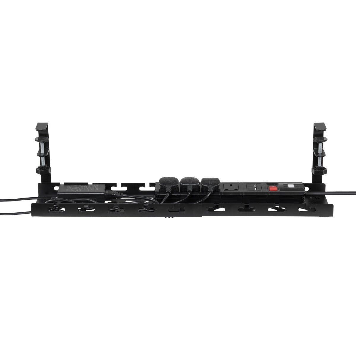 Dellonda Extendable Cable Management Tray 435/730 x 130 x 190 - Black DH276