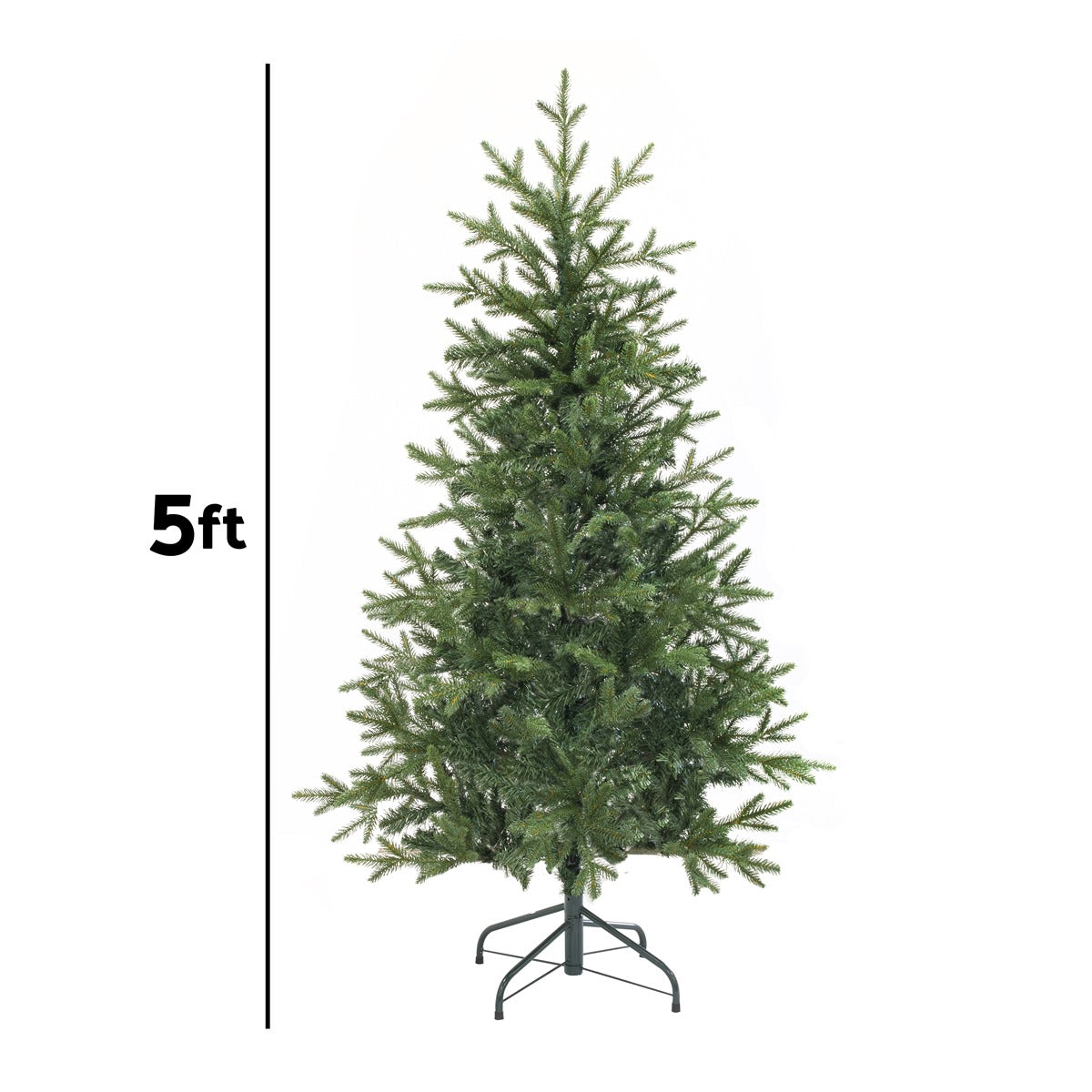 Dellonda Artificial Hinged Christmas Tree 5ft(150cm) DH44