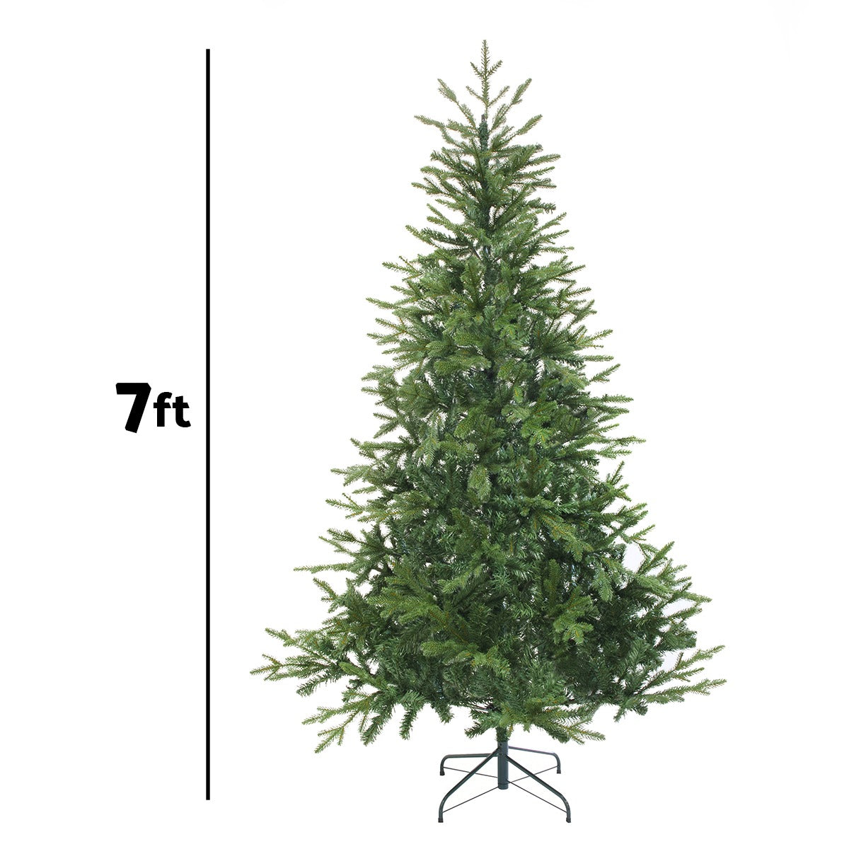 Dellonda Artificial Hinged Christmas Tree 7ft(210cm) DH46