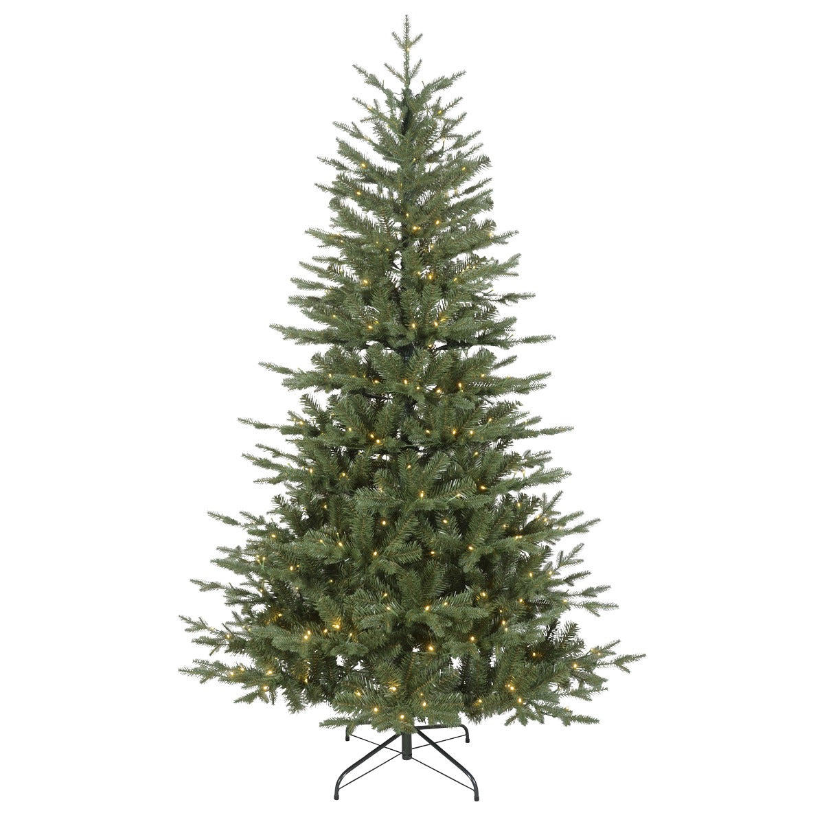 Dellonda Pre-Lit Hinged Christmas Tree with 350 Warm White LED Lights 7ft(210cm) DH82