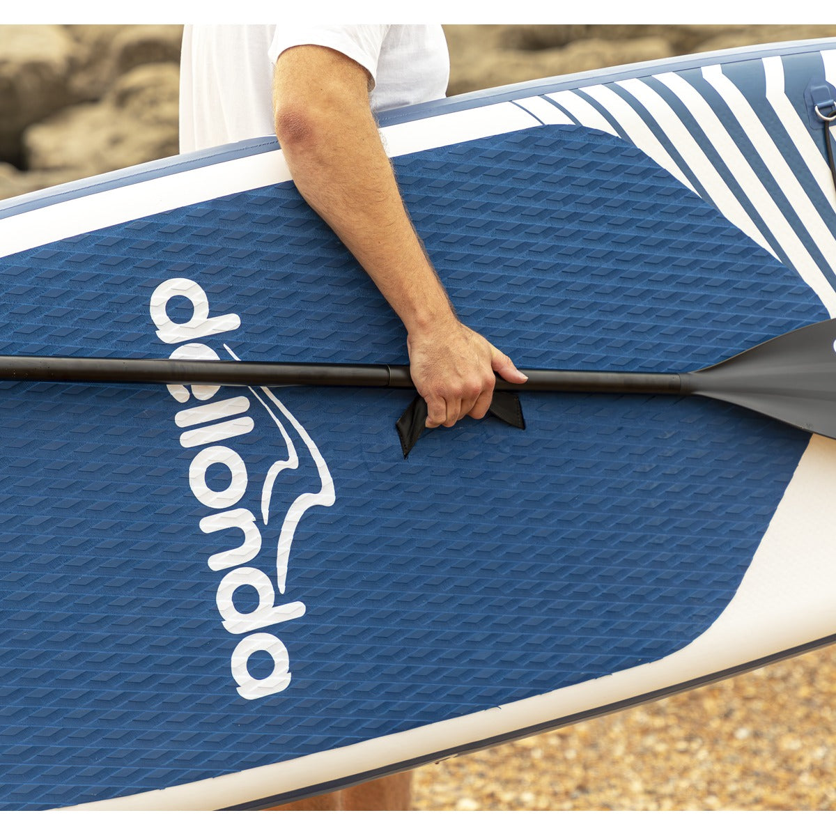 Dellonda Inflatable Stand-Up Paddle Board 10'2" - Dark Blue/White DL153
