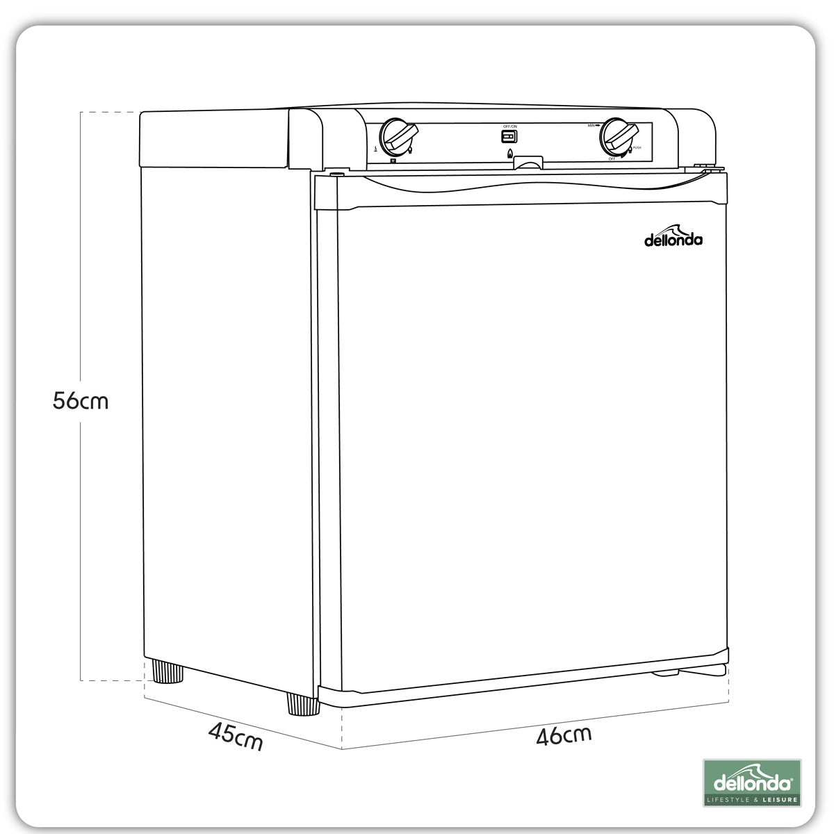 Dellonda 3-Way Fridge 40L DL158
