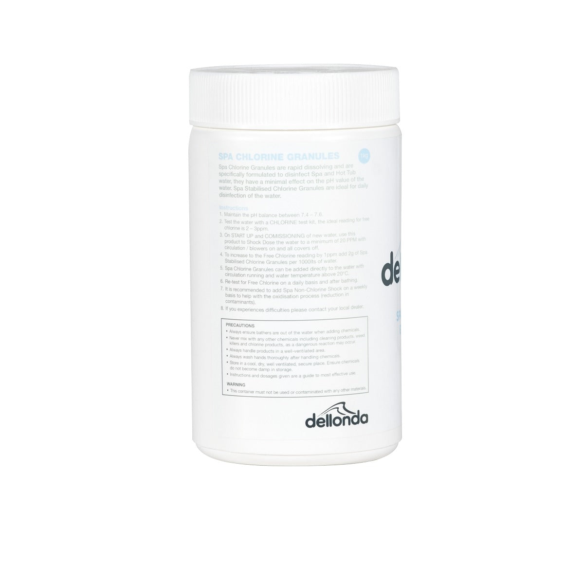 Dellonda Chlorine Granules for Hot Tubs/Spas & Swimming Pools 1kg DL50