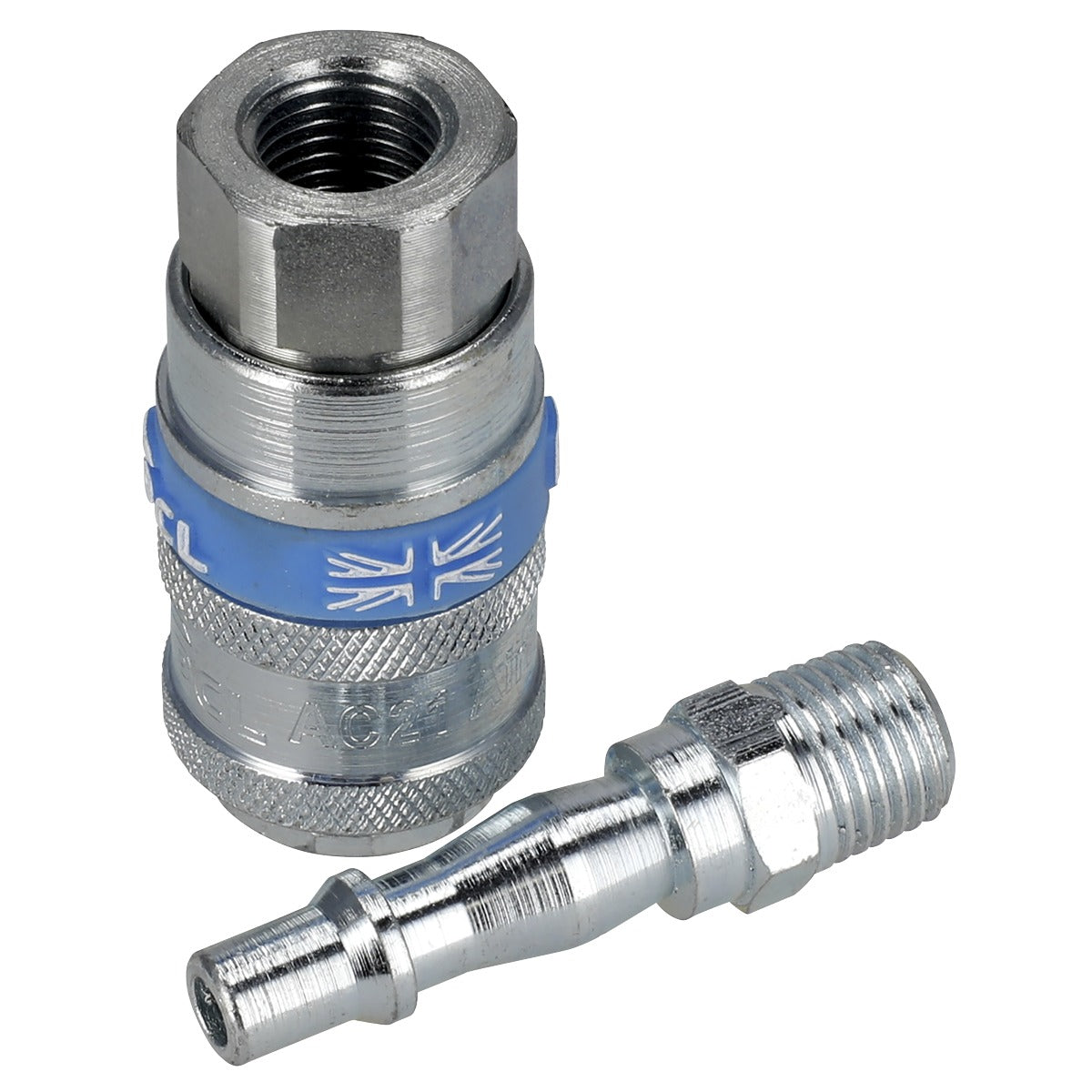 PCL Air Tool Coupling Kit 1/4"BSPT 2pc AC61
