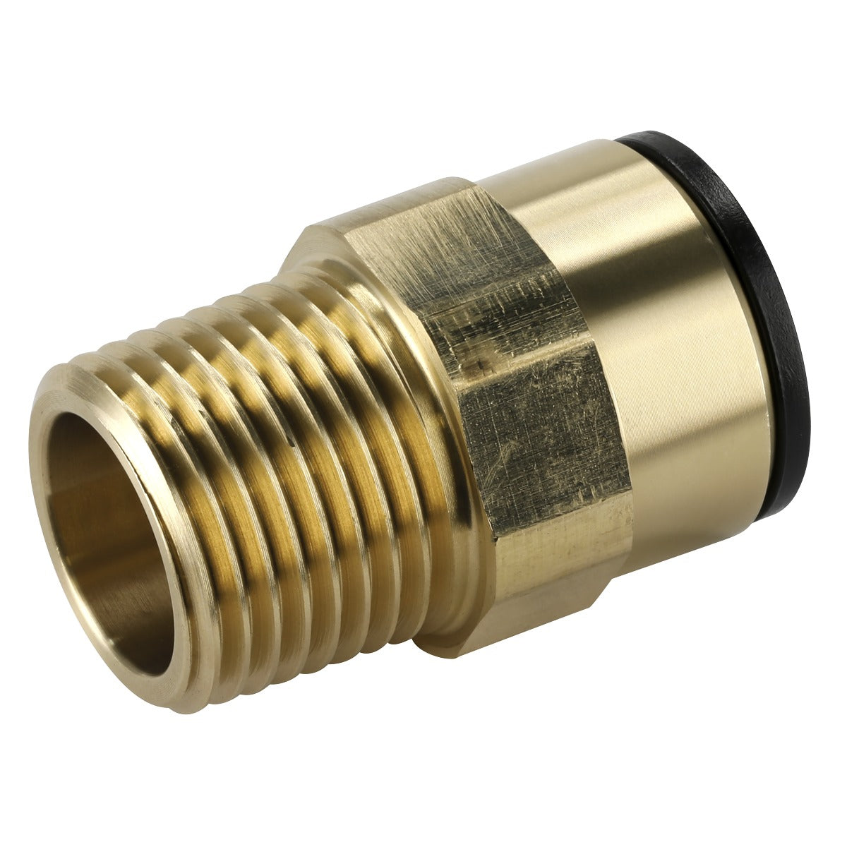 John Guest Brass Straight Adaptor 15mm x 1/2"BSPT CAS15BSA