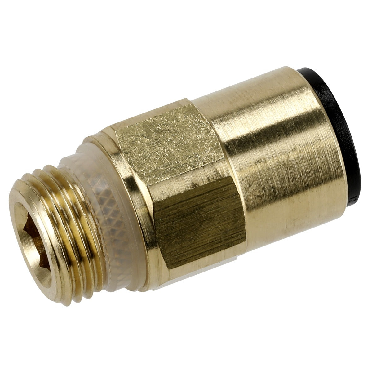 John Guest Brass SuperThread Straight Adaptor 12mm x 3/8"BSP - Pack of 2 JGBC1238