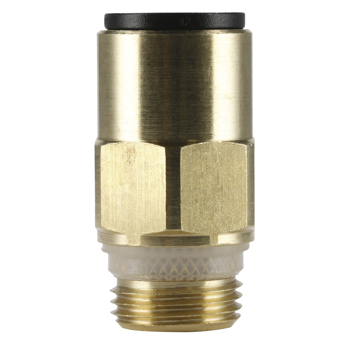 John Guest Brass SuperThread Straight Adaptor 12mm x 3/8"BSP - Pack of 2 JGBC1238
