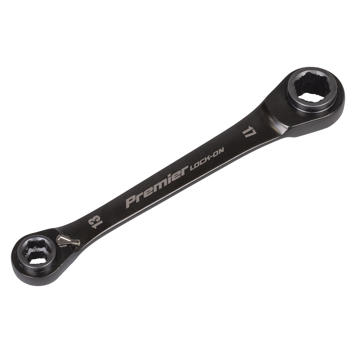 Premier Black 4-in-1 Reversible Lock-On Ratchet Ring Spanner AK63923