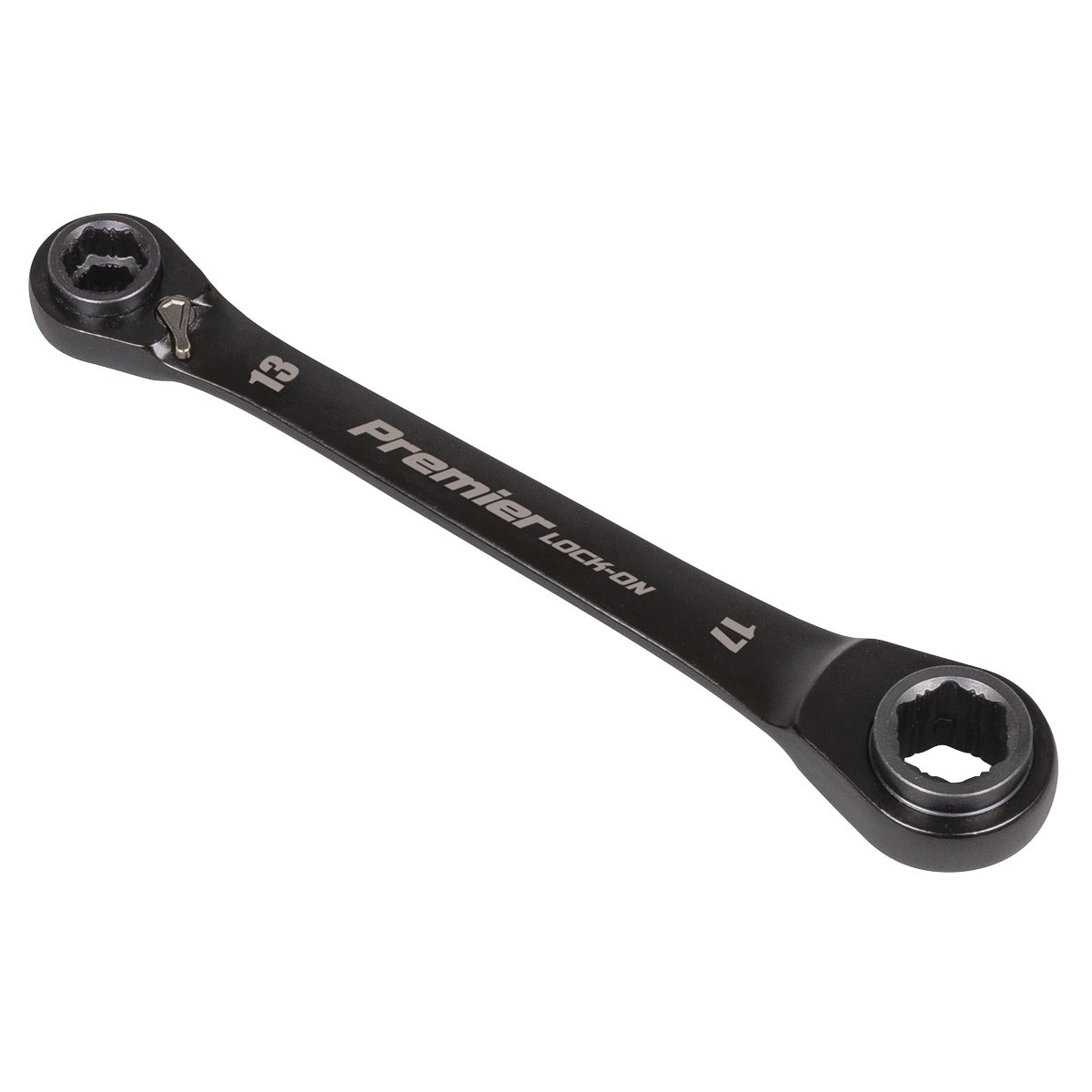 Premier Black 4-in-1 Reversible Lock-On Ratchet Ring Spanner AK63923