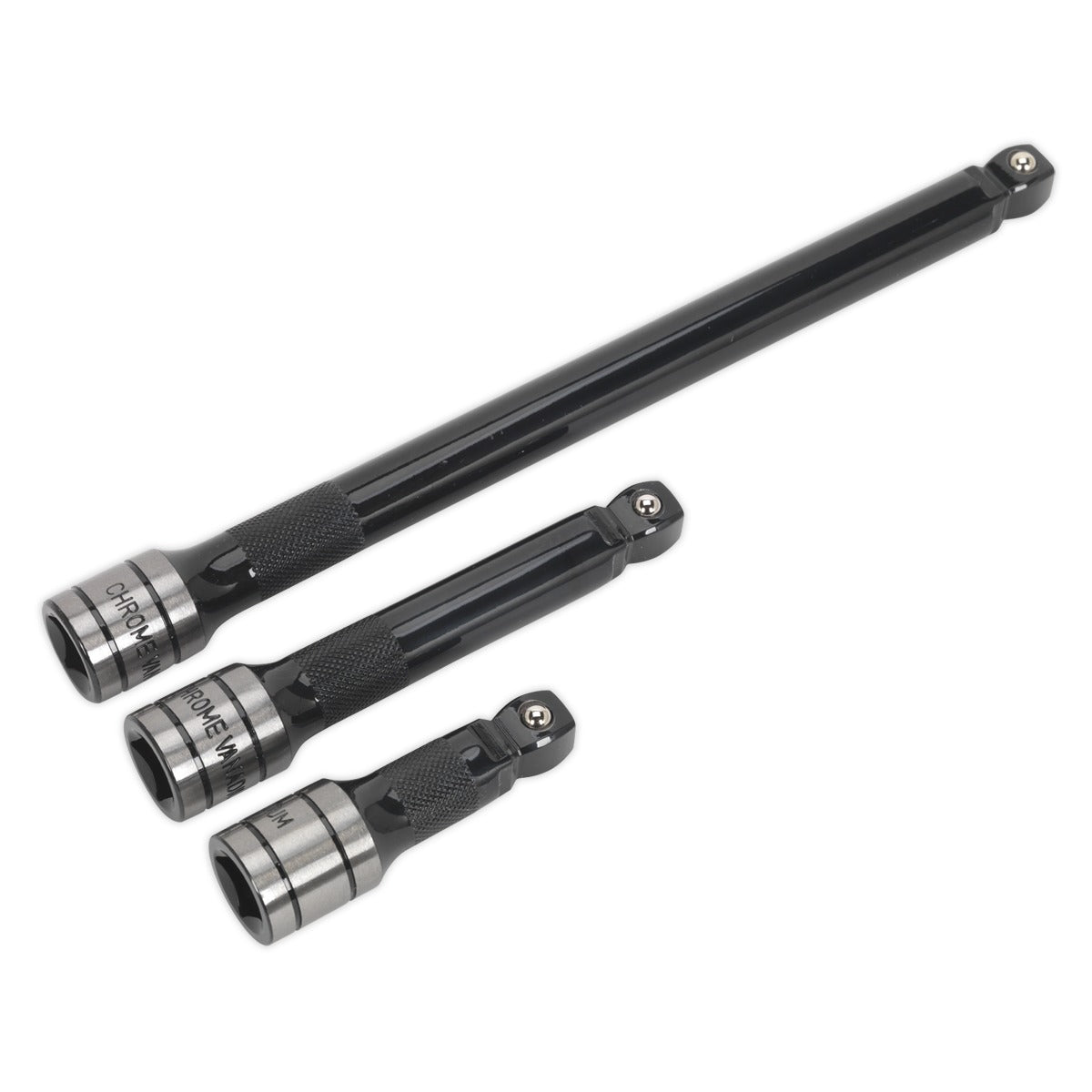 Premier Black Wobble/Rigid Extension Bar Set 1/2"Sq Drive 3pc AK7692