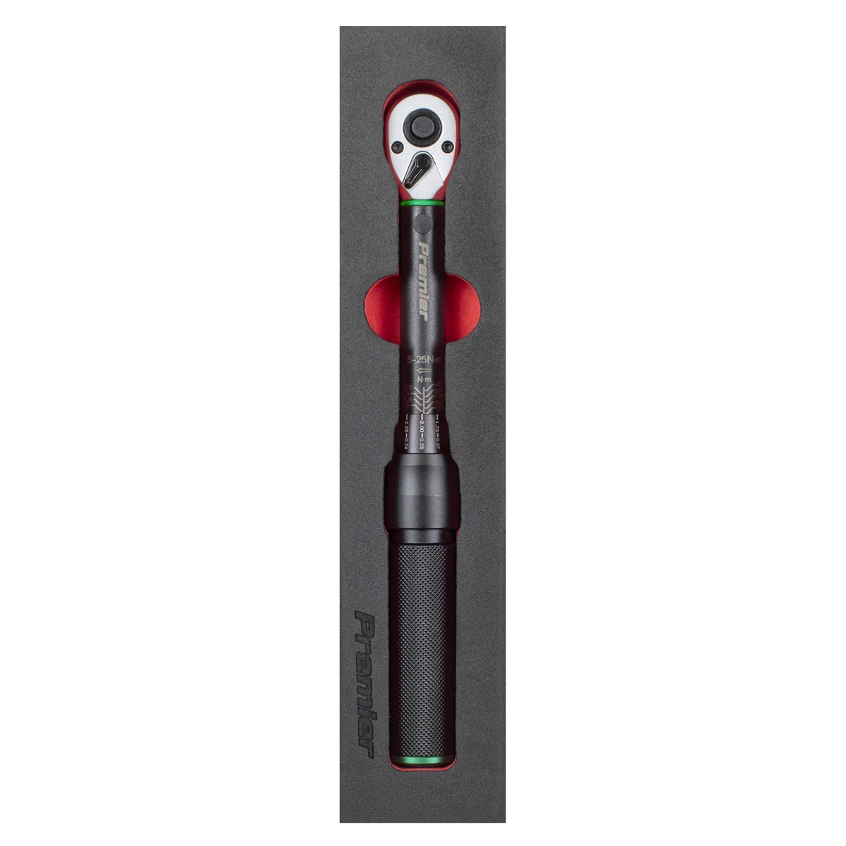 Premier Black Torque Wrench Micrometer 1/4"Sq Drive Calibrated 5-25Nm - Premier Black STW901B