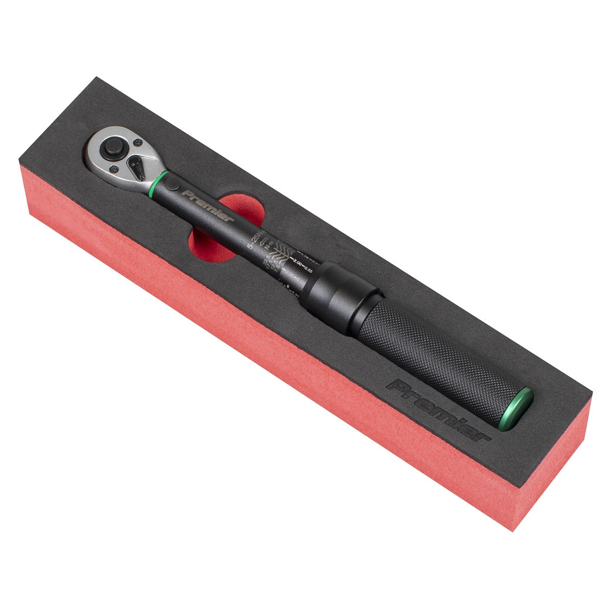 Premier Black Torque Wrench Micrometer 1/4"Sq Drive Calibrated 5-25Nm - Premier Black STW901B
