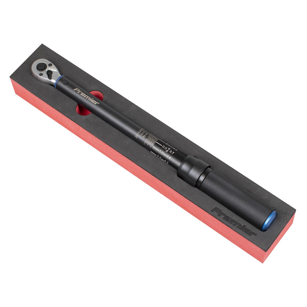 Premier Black Torque Wrench Micrometer 3/8"Sq Drive Calibrated 20-120Nm - Premier Black STW903B