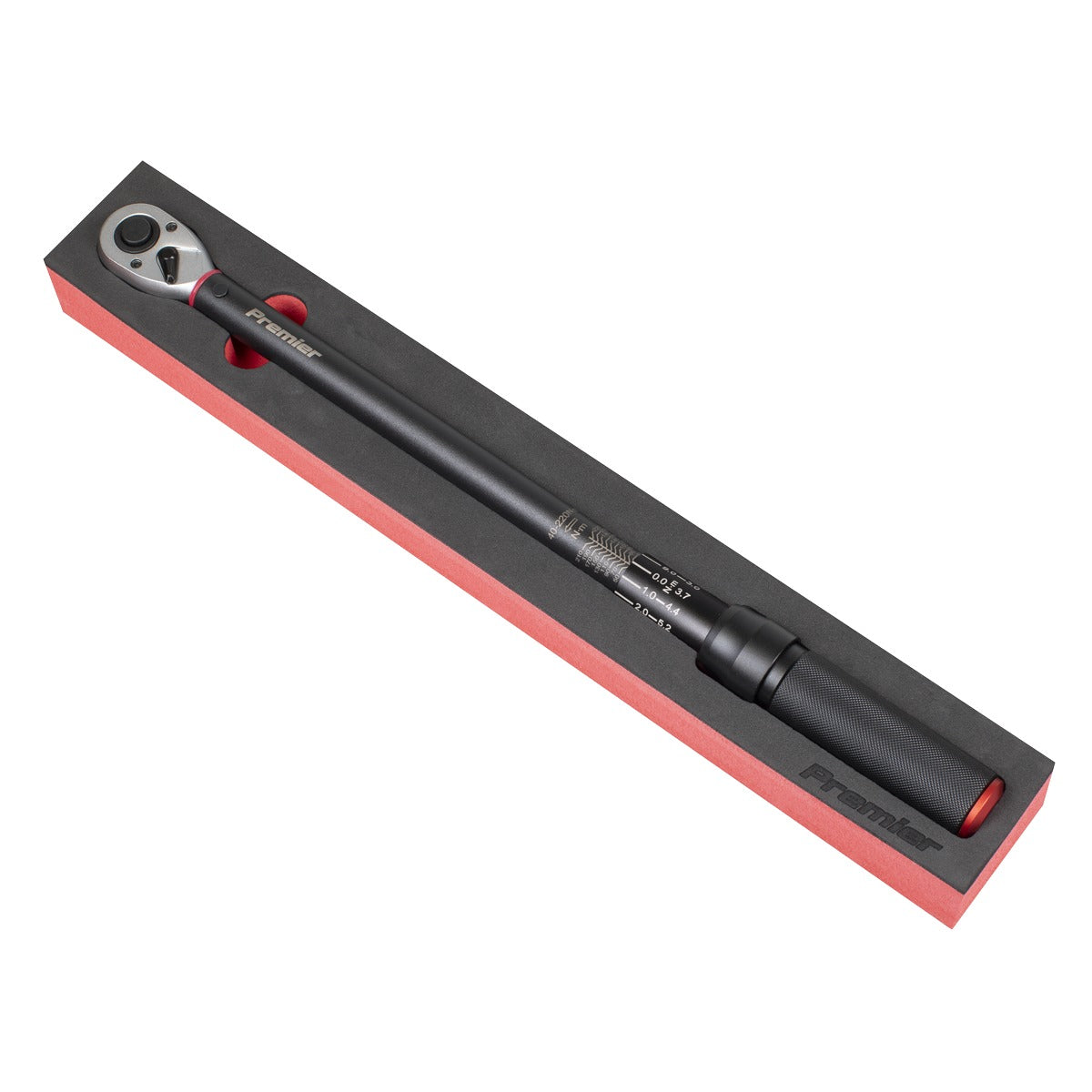 Premier Black Torque Wrench Micrometer 1/2"Sq Drive Calibrated 40-220Nm - Premier Black STW904B