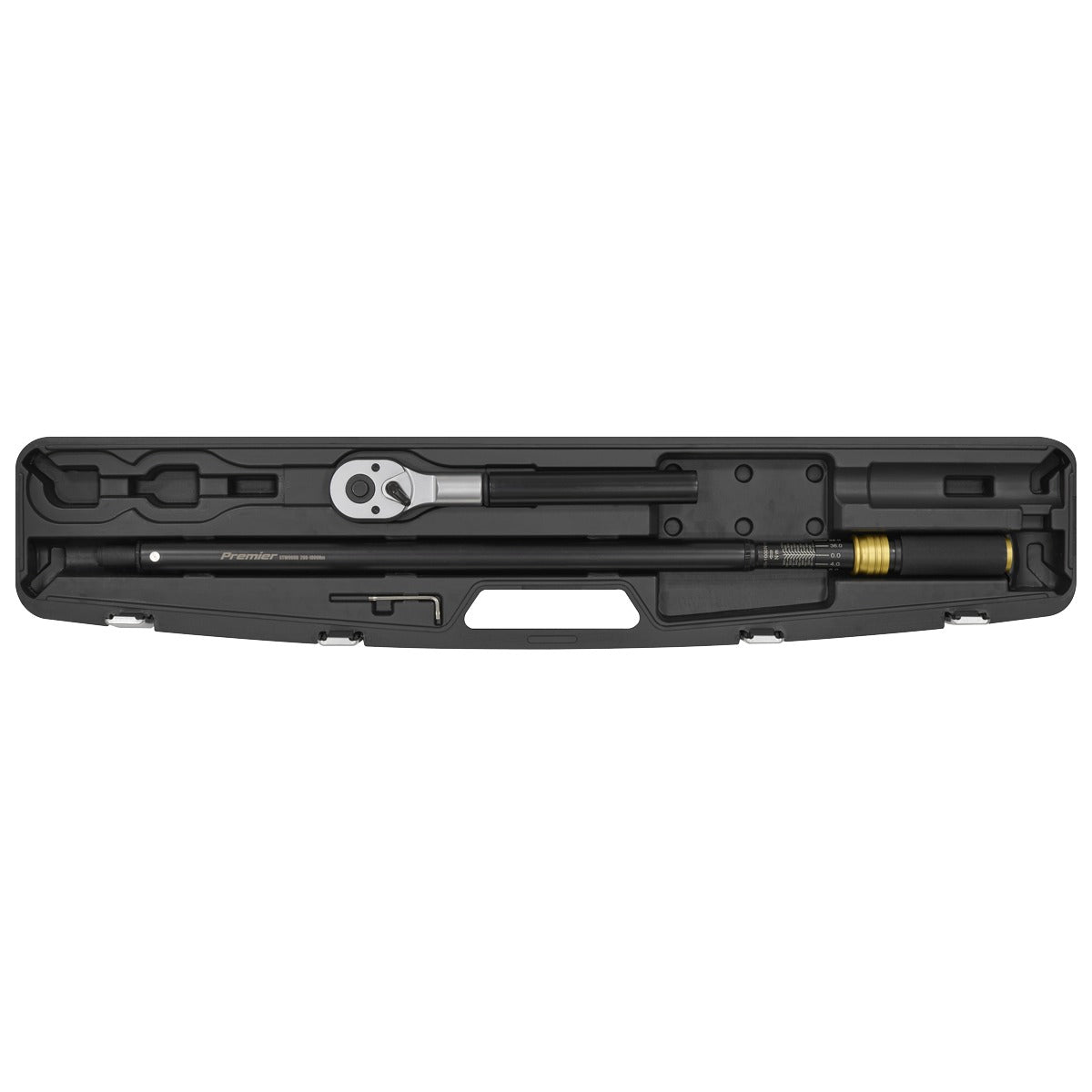 Premier Black Torque Wrench Micrometer 3/4"Sq Drive Calibrated 200-1000Nm STW908B