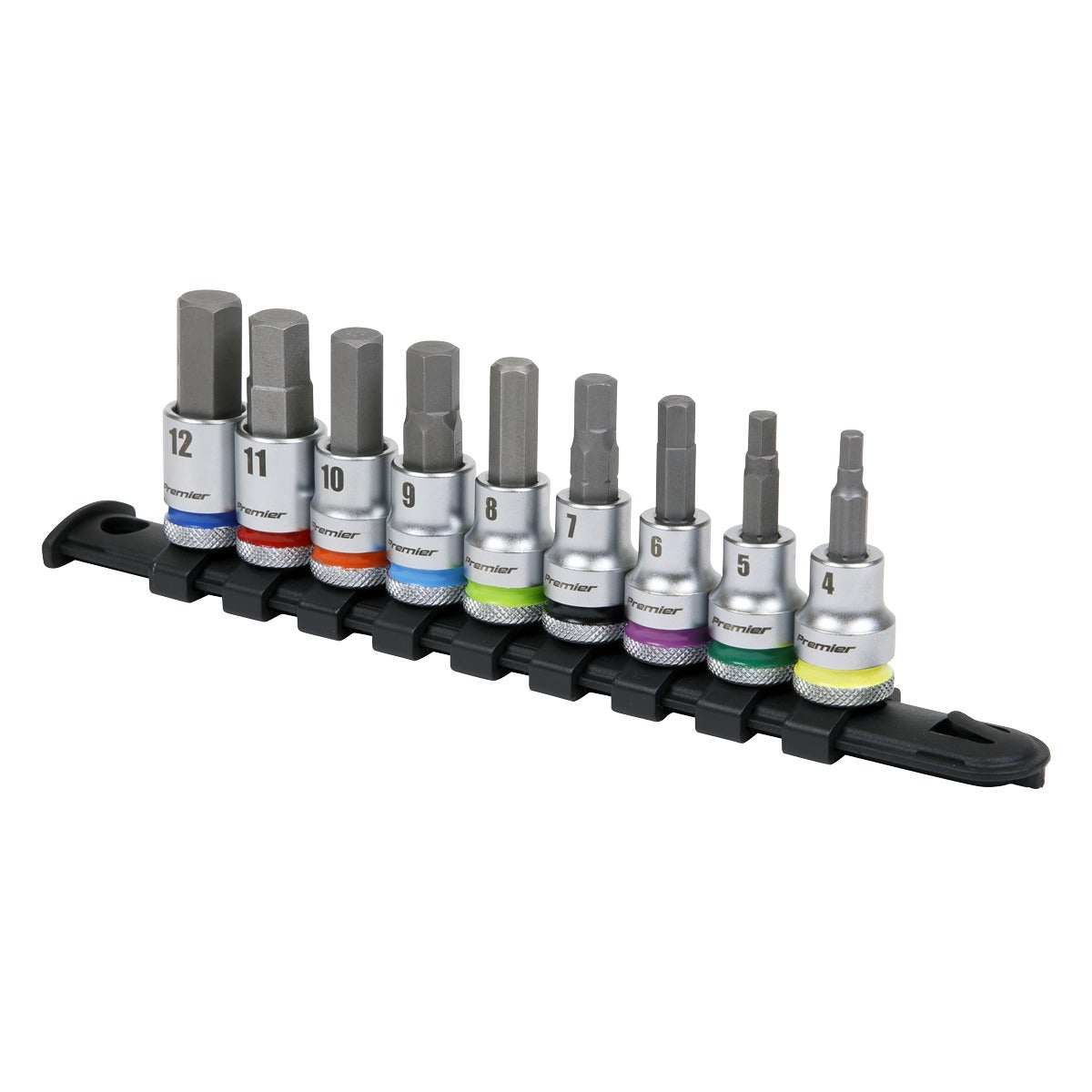 Premier Platinum Hex Socket Bit Set 3/8"Sq Drive 9pc AK6250