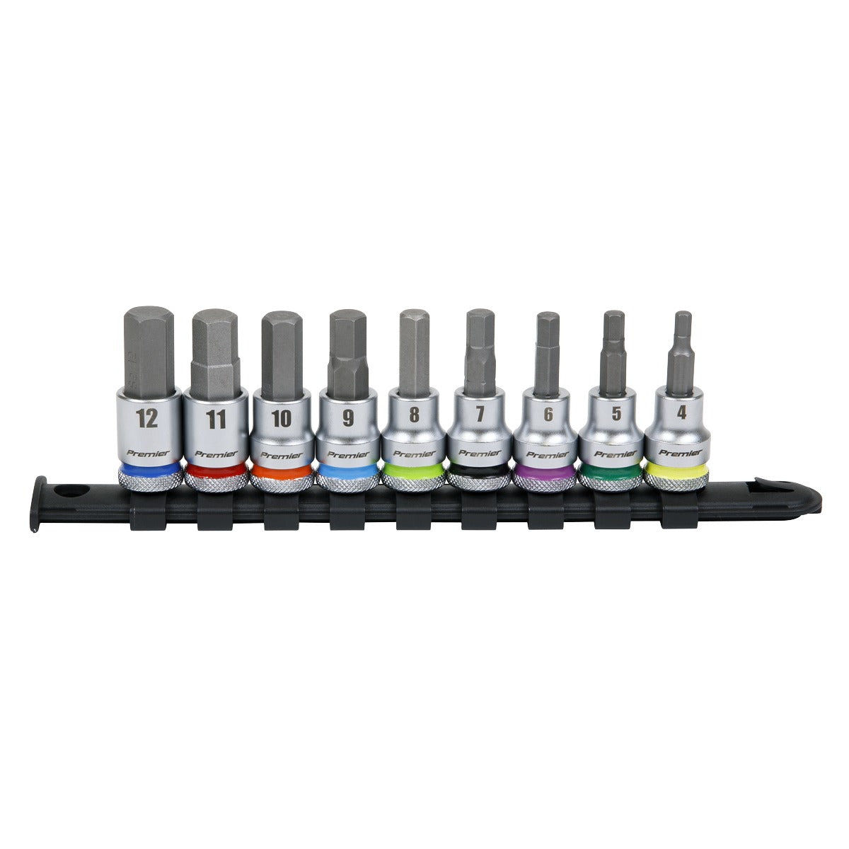 Premier Platinum Hex Socket Bit Set 3/8"Sq Drive 9pc AK6250