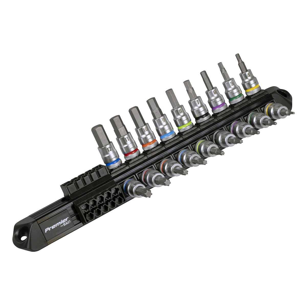 Premier Platinum Series Hex & TRX-Star Socket Bit Set 3/8"Sq Drive 18pc AK6252