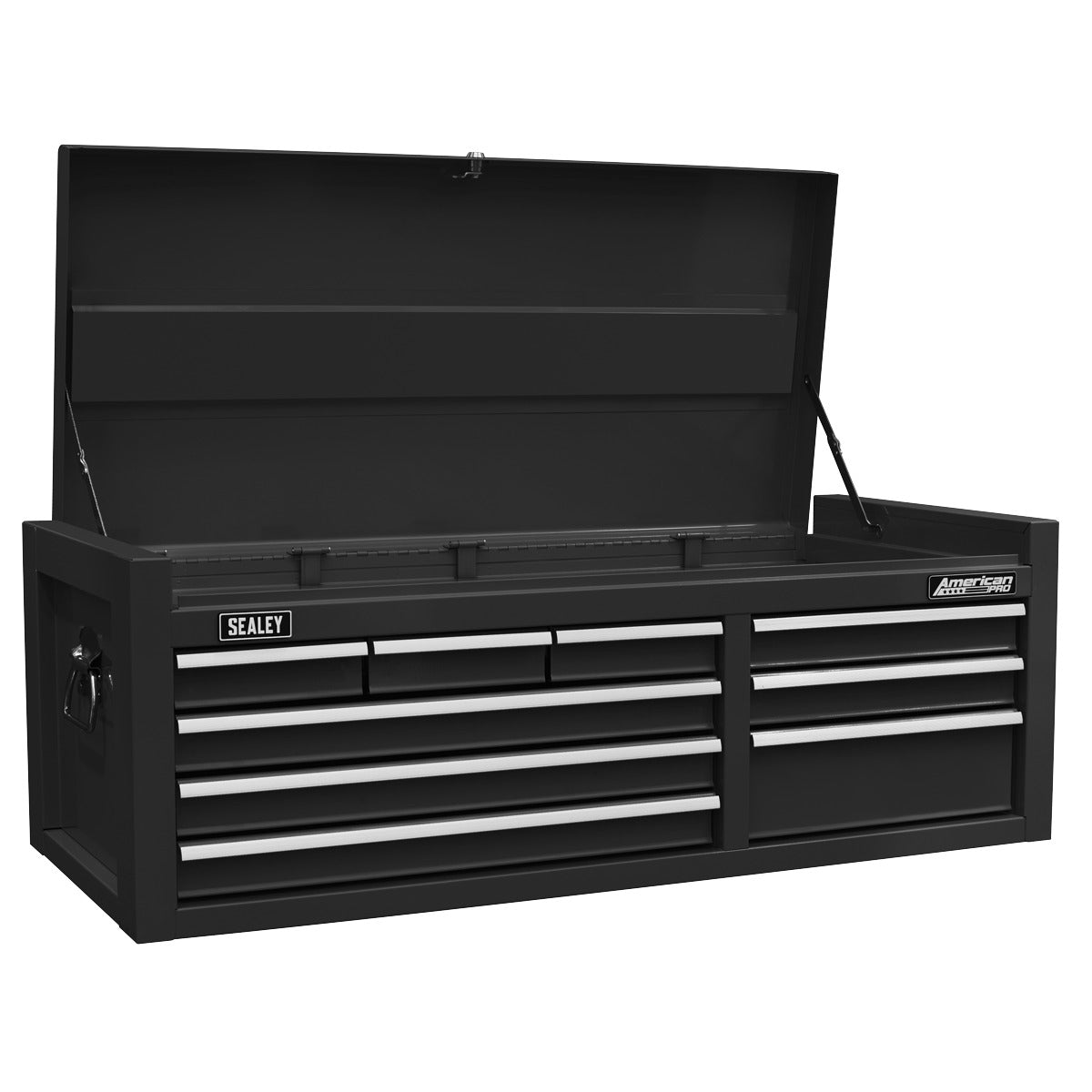 American PRO Topchest & Rollcab Combination 15 Drawer with 117pc Tool Kit - Black AP41STACKBCOMBO