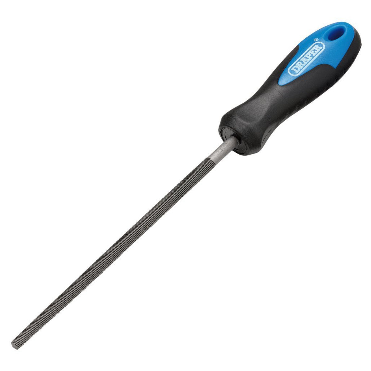 Draper Soft Grip Engineers Round File and Handle, 150mm 00012