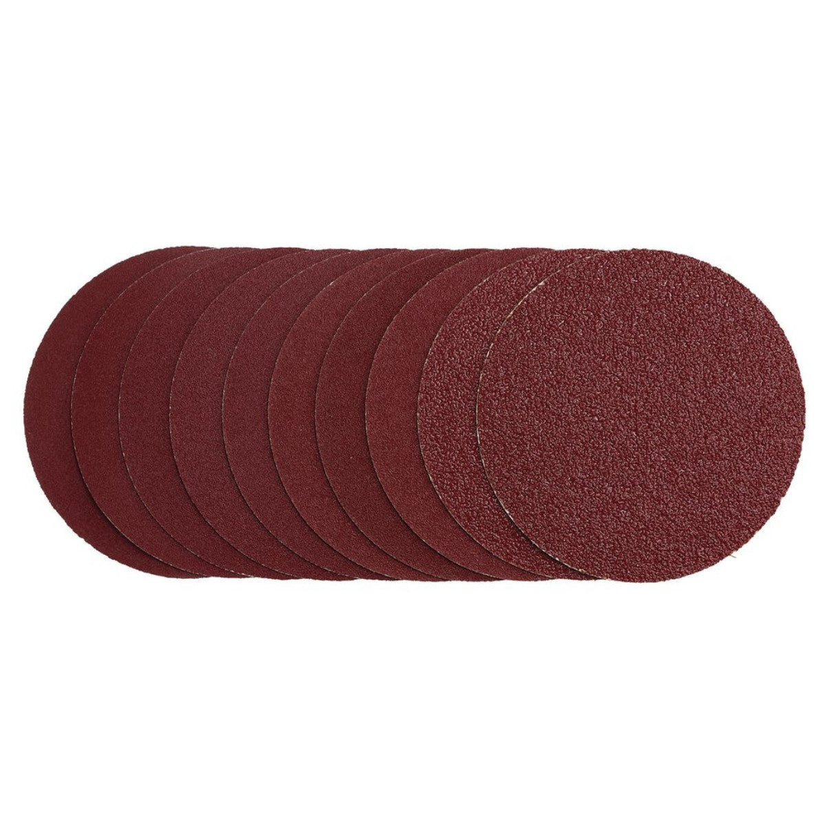 Draper Sanding Discs, 125mm, Hook & Loop, Assorted Grit - 40G, 80G, 120G, 240G (Pack of 10) 03158
