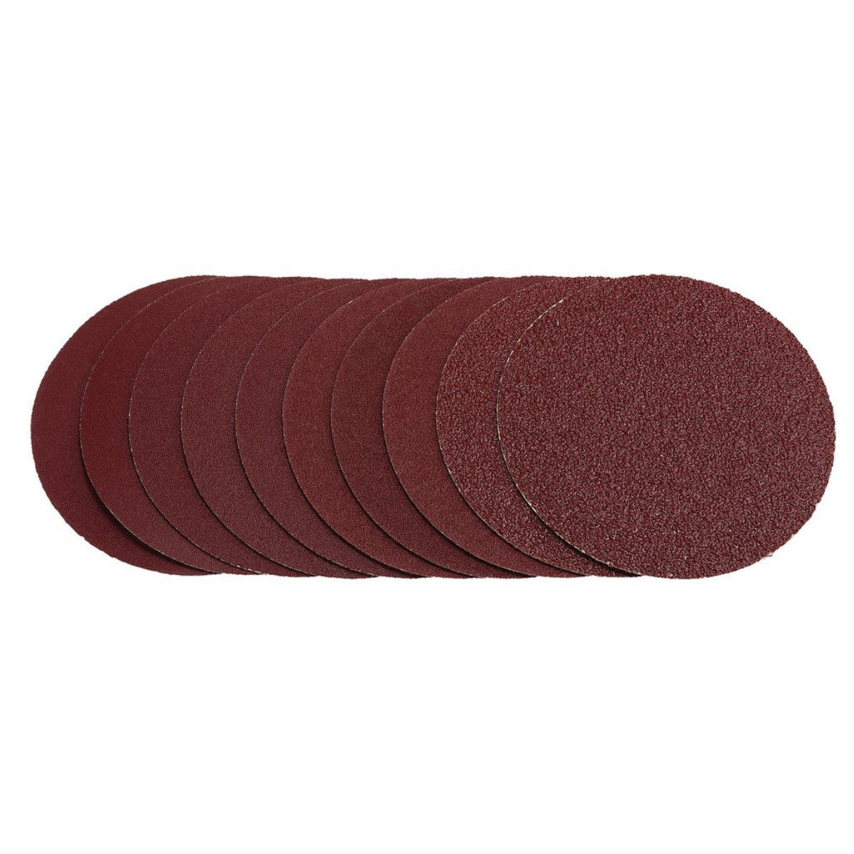 Draper Sanding Discs, 125mm, Hook & Loop, Assorted Grit - 40G, 80G, 120G, 240G (Pack of 10) 03158