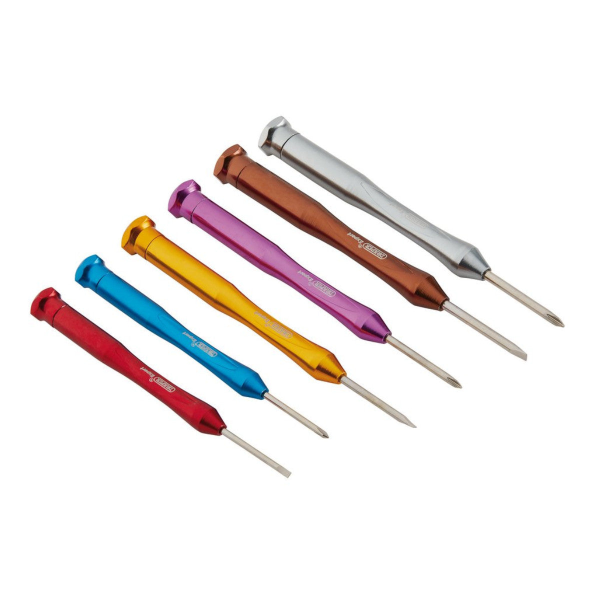 Draper Expert Precision Screwdriver Set, 3 x Plain Slot, 3 x Cross Slot (6 Piece) 03266