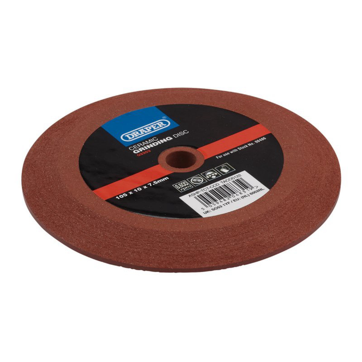 Draper Ceramic Grinding Disc, 105 x 10 x 7.5mm 03353