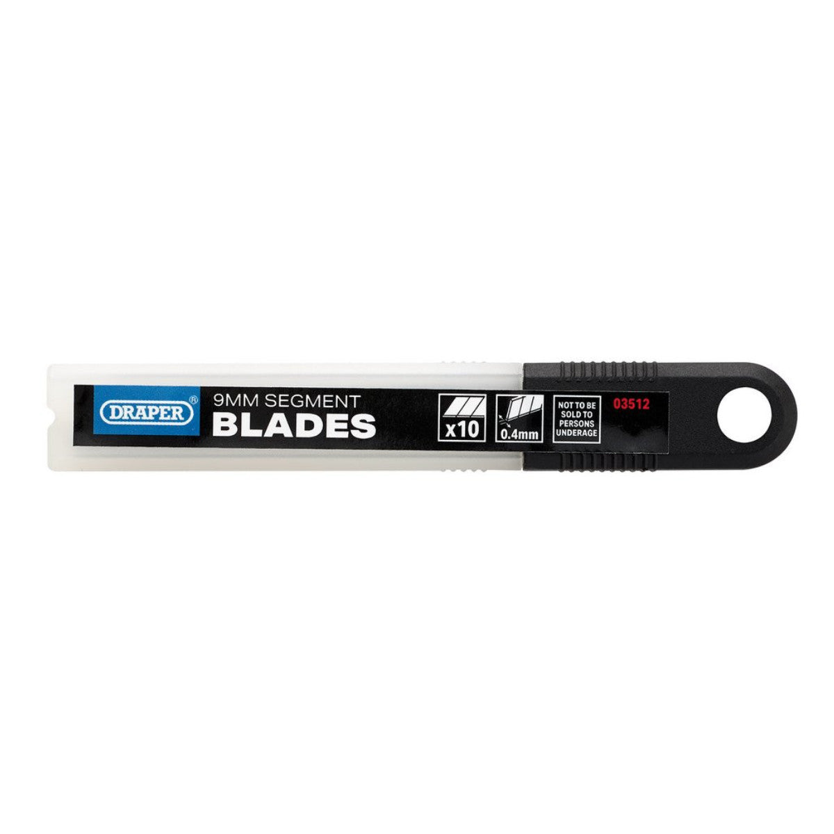 Draper Snap-Off Segment Knife Blades, 9mm (Pack of 10) 03512