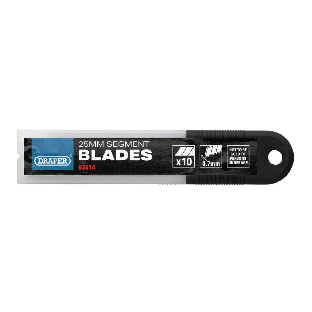 Draper Snap-Off Segment Knife Blades, 25mm (Pack of 10) 03514