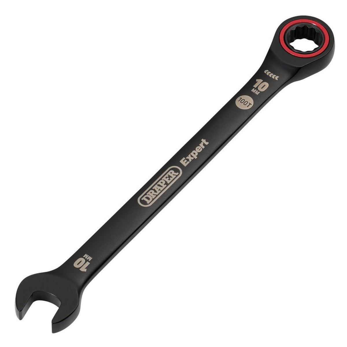 Draper Expert HI-TORQ Metric Ratchet Combination Spanner, 10mm, Black 03881