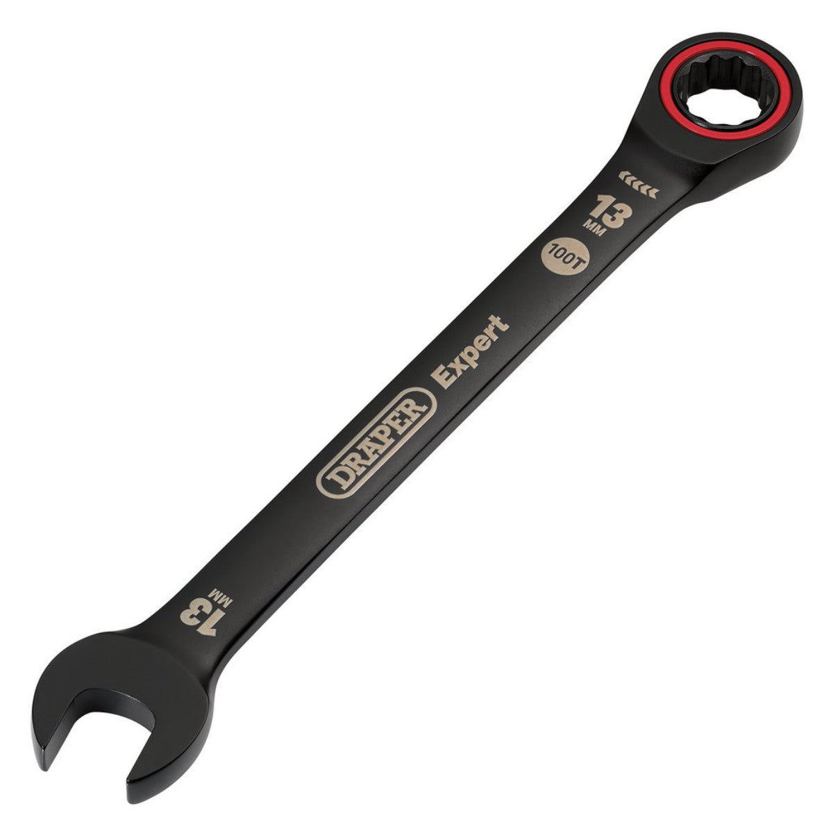 Draper Expert HI-TORQ Metric Ratchet Combination Spanner, 13mm, Black 03884