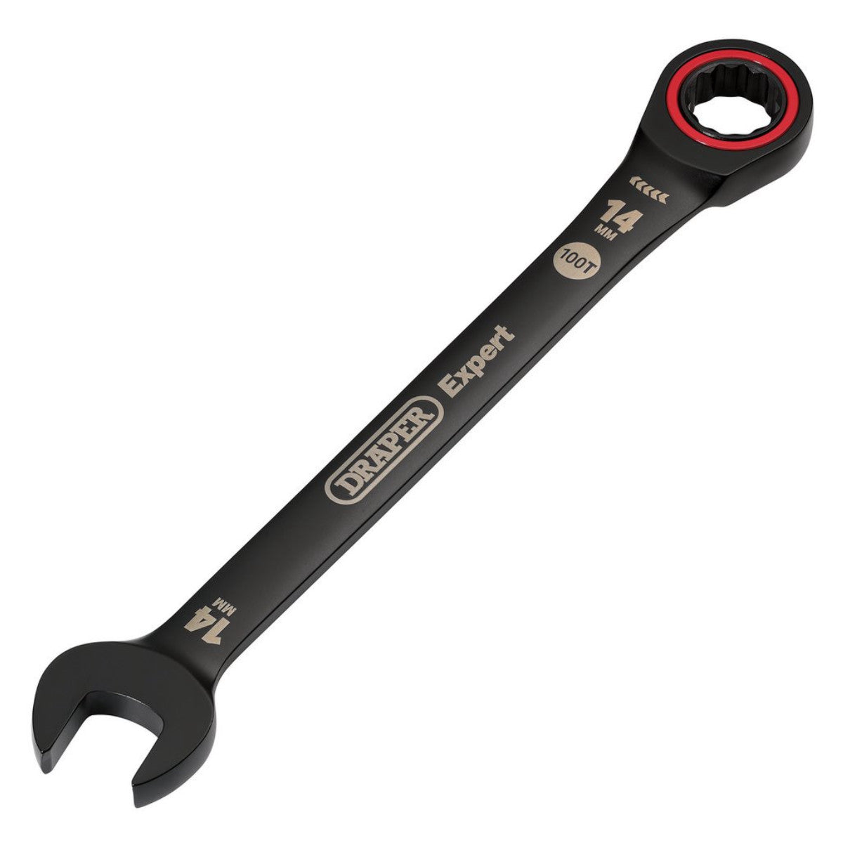 Draper Expert HI-TORQ Metric Ratchet Combination Spanner, 14mm, Black 03887