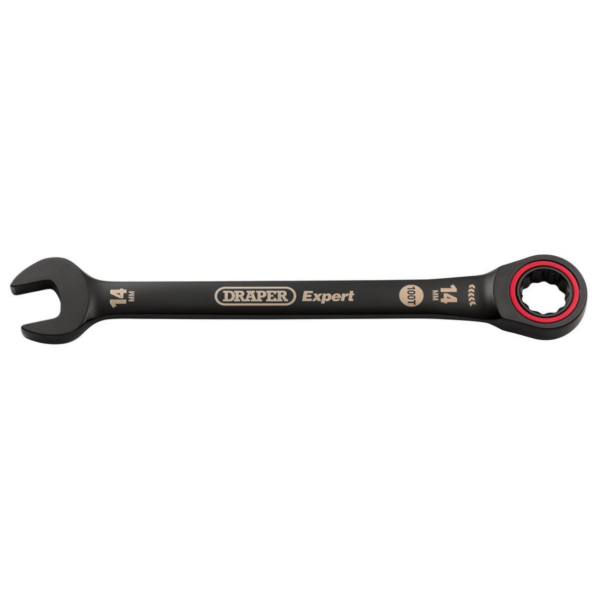 Draper Expert HI-TORQ Metric Ratchet Combination Spanner, 14mm, Black 03887