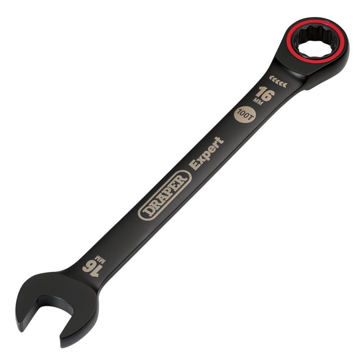 Draper Expert HI-TORQ Metric Ratchet Combination Spanner, 16mm, Black 03889