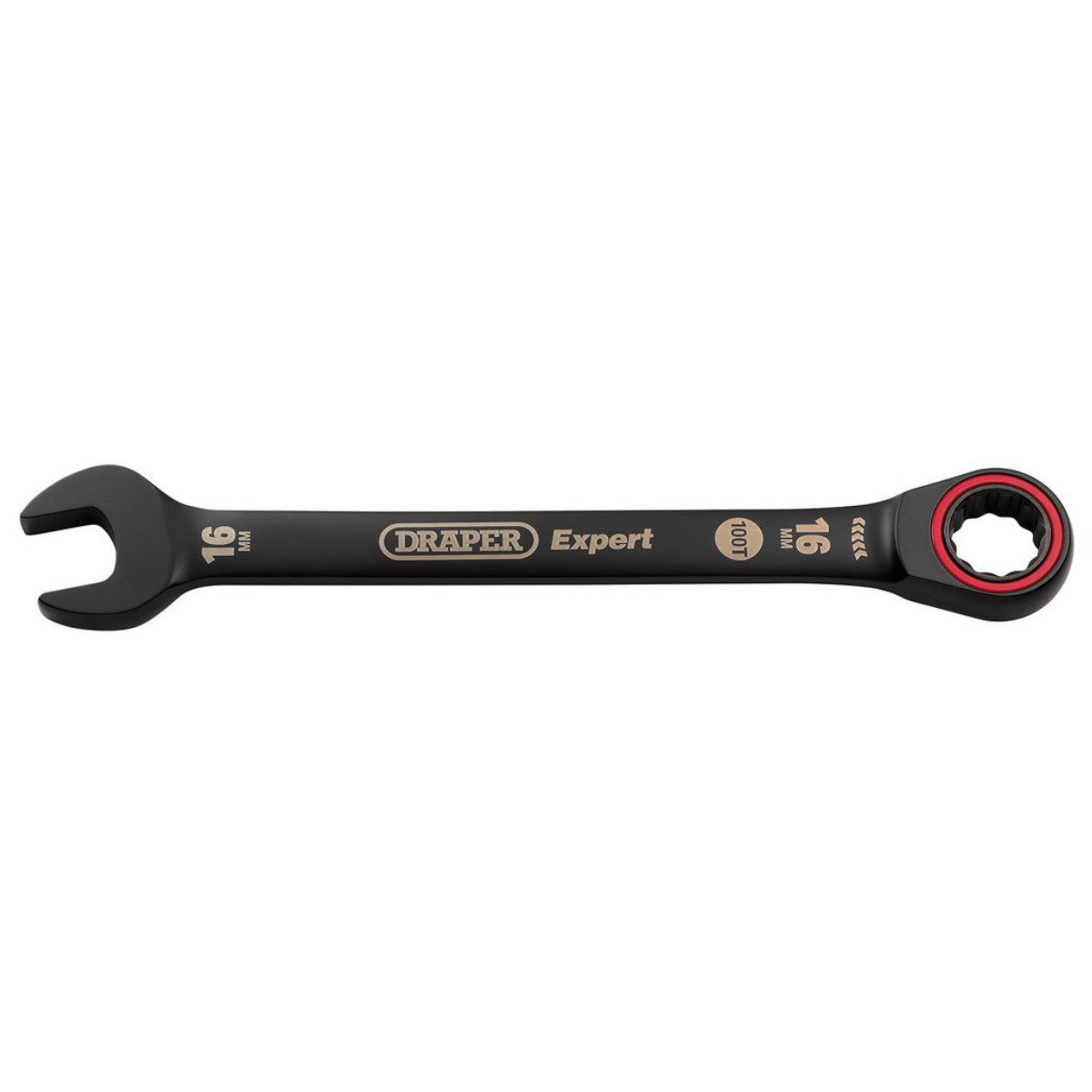 Draper Expert HI-TORQ Metric Ratchet Combination Spanner, 16mm, Black 03889