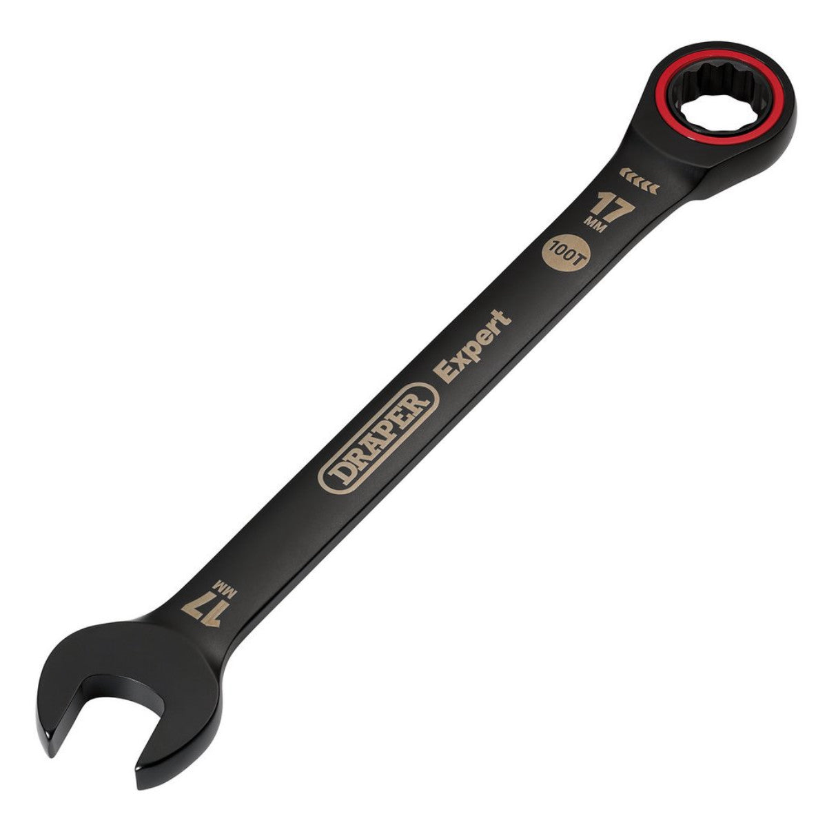 Draper Expert HI-TORQ Metric Ratchet Combination Spanner, 17mm, Black 03890