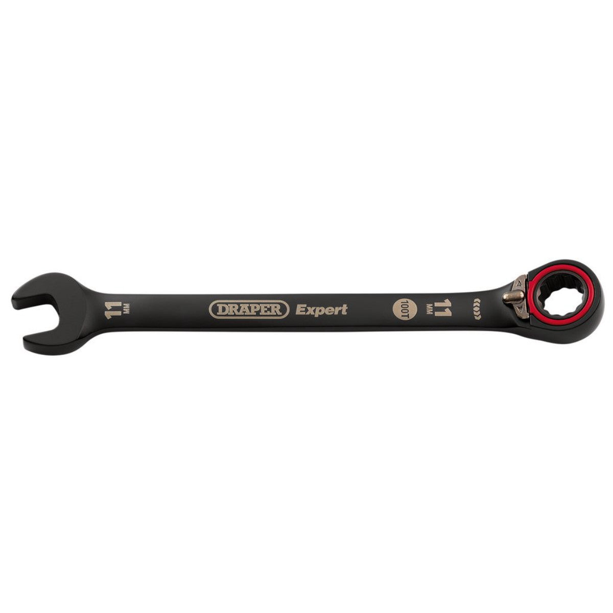 Draper Expert HI-TORQ Metric Reversible Ratchet Combination Spanner, 11mm, Black 03901